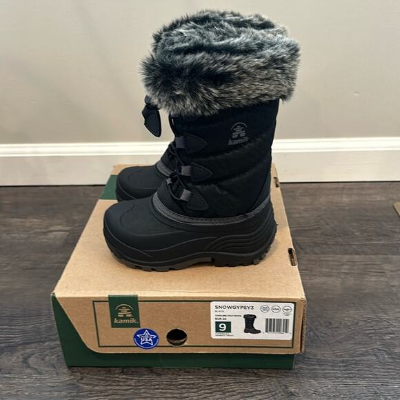 Kamik Toddler 9 Snowgypsy 3 Faux Fur Insulated Waterproof Winter Snow Boot - Picture 1 of 12
